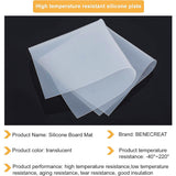 High Temperature Resistance Food Grade Silicone Sheet, Silicone Seal Gasket Sheet, WhiteSmoke, 250x250x1mm
