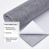 Polyester Felt Sticker, Self Adhesive Fabric, Rectangle, Gray, 40x0.1cm, 2m/roll