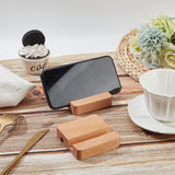 Beech Wood Mobile Phone Holders, Cell Phone Stand Holder, Universal Portable Tablets Holder, BurlyWood, 8.1x8.1x2cm