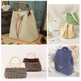 PU Leather Oval Long Bottom for Knitting Bag, Women Bags Handmade DIY Accessories, 4 Colors,1pc/color,4pcs/set, Mixed Color, 25~25.2x12~12.2x1~1.1cm, 1pc/color, 4 colors, 4pcs/set
