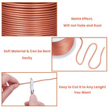 Round Aluminum Wire, Matte Effect, Coral, 12 Gauge, 2mm, about 98.42 Feet(30m)/roll
