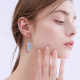 DIY Blank Rectangle Dome Earring Making Kit, Including 304 Stainless Steel Earring Settings, Glass Cabochons, Stainless Steel Color, 60Pcs/box