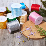 Round Nylon Threads, for Chinese Knot Making, Mixed Color, 15 Colors, 1roll/color, 15rolls/set