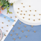 Brass Beads, Long-Lasting Plated, Rondelle, Real 14K Gold Plated, 6x5.5mm, Hole: 1.6mm, 150pcs/box