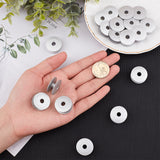 Aluminum Thread Bobbins, for Embroidery and Sewing Machines, Silver, 25.5x10.5mm, Hole: 6mm, Inner Diameter: 7mm