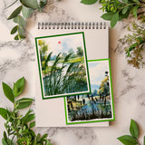 Custom Summer Theme PVC Plastic Clear Stamps, for DIY Scrapbooking, Photo Album Decorative, Cards Making, Bulrush, 160x110mm