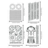 Football Carbon Steel Cutting Dies Stencils, for DIY Scrapbooking, Photo Album, Decorative Embossing Paper Card, 137~158x88~109x0.8mm, 4pcs/set