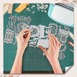 Retro Furniture Carbon Steel Cutting Dies Stencils, for DIY Scrapbooking, Photo Album, Decorative Embossing Paper Card, 119~120x160~182x0.8mm, 2pcs/set