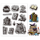 Rubber Clear Stamps, for Card Making Decoration DIY Scrapbooking, Book, 22x18x0.8cm