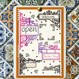 Advertising Board Rectangle Clear Stamps