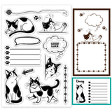 Cat Shape Summer Theme Clear Stamps