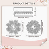 Candle Holder Theme Carbon Steel Cutting Dies Stencils, for DIY Scrapbooking, Photo Album, Decorative Embossing Paper Card, Flower, 102~137x61~106x0.8mm, 3pcs/set