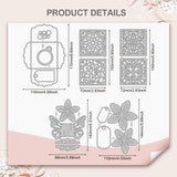 Flower Gift Box Theme Carbon Steel Cutting Dies Stencils, for DIY Scrapbooking, Photo Album, Decorative Embossing Paper Card, Mixed Shapes, 72~116x140~170x0.8mm, 5pc/set