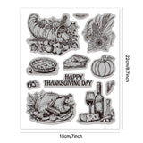 Rubber Clear Stamps, for Card Making Decoration DIY Scrapbooking, Mixed Shapes, 22x18x0.8cm