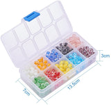 Handmade Luminous Lampwork Beads, Round, Mixed Color, 8mm, Hole: 1mm, about 28~35pcs/compartment, 280~350pcs/box