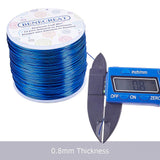 Round Aluminum Wire, Blue, 20 Gauge, 0.8mm, about 770.99 Feet(235m)/roll