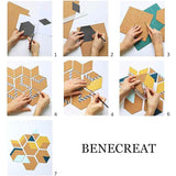 Self-Adhesive Cork Sheets, Rectangle Coaster Cork Backing Sheets for Wall Decoration, Party, BurlyWood, 29.7x21x0.6cm
