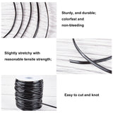 Plastic Cords for Jewelry Making, Black, 2.3mm, 50m/roll