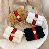 DIY Purse Knitting Making Kits, including Plastic Canvas Sheet, Curb Chain Strap, Thumb Lock, Yarn Needle, Stitch Marker, Mixed Color, 2~41.8x2.7~45.8x0.15cm