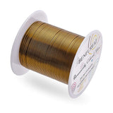 Round Copper Wire, for Wire Wrapped Jewelry Making, Antique Bronze, 22 Gauge, 0.6mm, about 164.04 Feet(50m)/roll