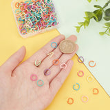 240Pcs 8 Colors Zinc Alloy Open Jump Rings, Round Ring, Mixed Color, 18 Gauge, 10x1mm, Inner Diameter: 8mm, 30pcs/color