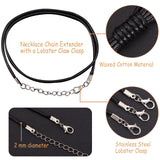 DIY Jewelry Sets, with Alloy Lobster Claw Clasps, Carbon Steel Jewelry Pliers, Imitation Leather Cord Necklaces Makings, Iron Jump Rings, 304 Stainless Steel Tweezers, Brass Assistant Tool, Mixed Color, 190x130x22mm