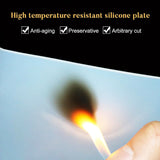 High Temperature Resistance Food Grade Silicone Sheet, Silicone Seal Gasket Sheet, WhiteSmoke, 200x200x2mm