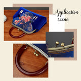 Iron Purse Clasp Frame, Bag Kiss Clasp Lock, for DIY Craft, Purse Making, Bag Making, Mixed Color, 200x275x11.5~15.5mm, 2 colors, 1pc/color, 2pcs/set