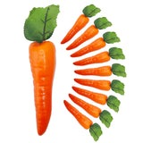 Foam & Plastic Simulation Carrot, Imitation Vegetable, for Kitchen Rrestaurant Window Decoration, Coral, 202x42x43.5mm
