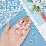 150Pcs 7 Sizes Transparent Glass Cabochons, Half Round, Clear, 8~20x4~10mm