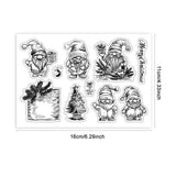 Custom Summer Theme PVC Plastic Clear Stamps, for DIY Scrapbooking, Photo Album Decorative, Cards Making, Gnome, 160x110mm