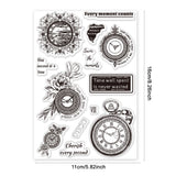 Custom Summer Theme PVC Plastic Clear Stamps, for DIY Scrapbooking, Photo Album Decorative, Cards Making, Clock, 160x110mm