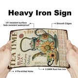 Vintage Metal Tin Sign, Iron Wall Decor for Bars, Restaurants, Cafe Pubs, Rectangle, Afternoon Tea, 300x200x0.5mm