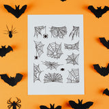 Rubber Clear Stamps, for Card Making Decoration DIY Scrapbooking, Spider Web, 22x18x0.8cm