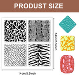 Silicone Clay Texture Mat, Clay Modeling Pattern Pad, Mixed Shapes, 140x140x3mm