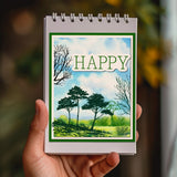 Custom Summer Theme PVC Plastic Clear Stamps, for DIY Scrapbooking, Photo Album Decorative, Cards Making, Tree, 160x110mm