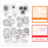 Custom Summer Theme PVC Plastic Clear Stamps, for DIY Scrapbooking, Photo Album Decorative, Cards Making, Fireworks, 160x110mm