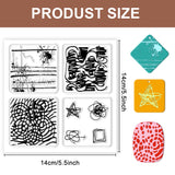 Silicone Clay Texture Mat, Clay Modeling Pattern Pad, Mixed Shapes, 140x140x3mm