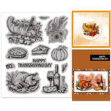 Rubber Clear Stamps, for Card Making Decoration DIY Scrapbooking, Mixed Shapes, 22x18x0.8cm