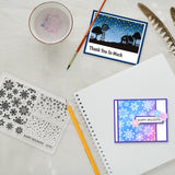 Custom Summer Theme PVC Plastic Clear Stamps, for DIY Scrapbooking, Photo Album Decorative, Cards Making, Snowflake, 160x110mm