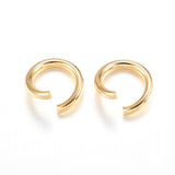 304 Stainless Steel Open Jump Rings, Real 18k Gold Plated, 20 Gauge, 5x0.8mm, 1000pc/Set