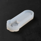 DIY Quicksand Silicone Molds, Resin Casting Molds, For UV Resin, Epoxy Resin Craft Making, Cat's Paw, White, 82x32x12.5mm, Inner Diameter: 75x25x9mm