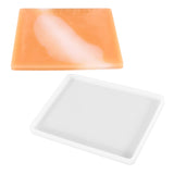 DIY Silicone Molds, Resin Casting Molds, Clay Craft Mold Tools, Rectangle, White, 126x86x10mm