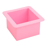 2 pc Square Soap Silicone Molds, For DIY Cake, Chocolate, Candy, Soap Craft Making, Pink, 120x120x66.5mm, Inner Diameter: 91x90.5mm, 2pcs/set