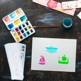 Ship Pattern Drawing Painting Stencils
