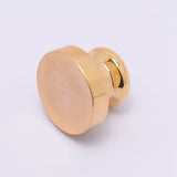 Blank Wax Seal Brass Stamp Head, without Engraving Logo, for Wax Seal Stamp, Round, Light Gold, 1.5x2cm, Inner Diameter: 0.7cm, 5pcs/set