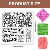 Silicone Clay Texture Mat, Clay Modeling Pattern Pad, Bubble, 140x140x3mm