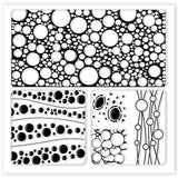 Silicone Clay Texture Mat, Clay Modeling Pattern Pad, Bubble, 140x140x3mm