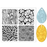 Silicone Clay Texture Mat, Clay Modeling Pattern Pad, Mixed Shapes, 140x140x3mm