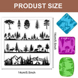 Silicone Clay Texture Mat, Clay Modeling Pattern Pad, Tree, 140x140x3mm